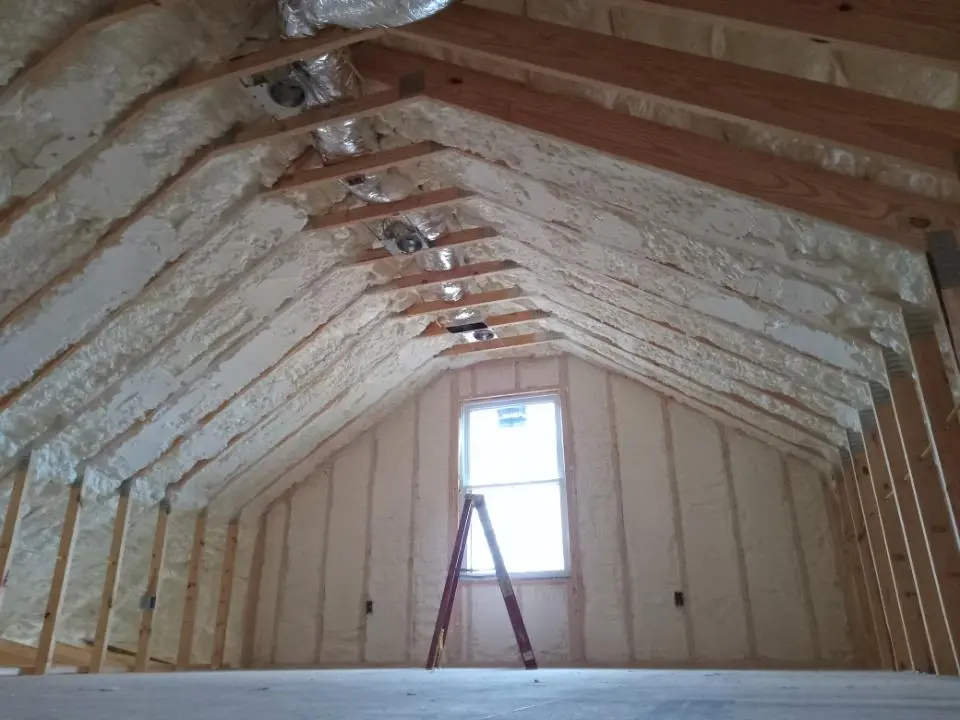Spray foam roofing application for Crawl Space Insulation project in Estelle